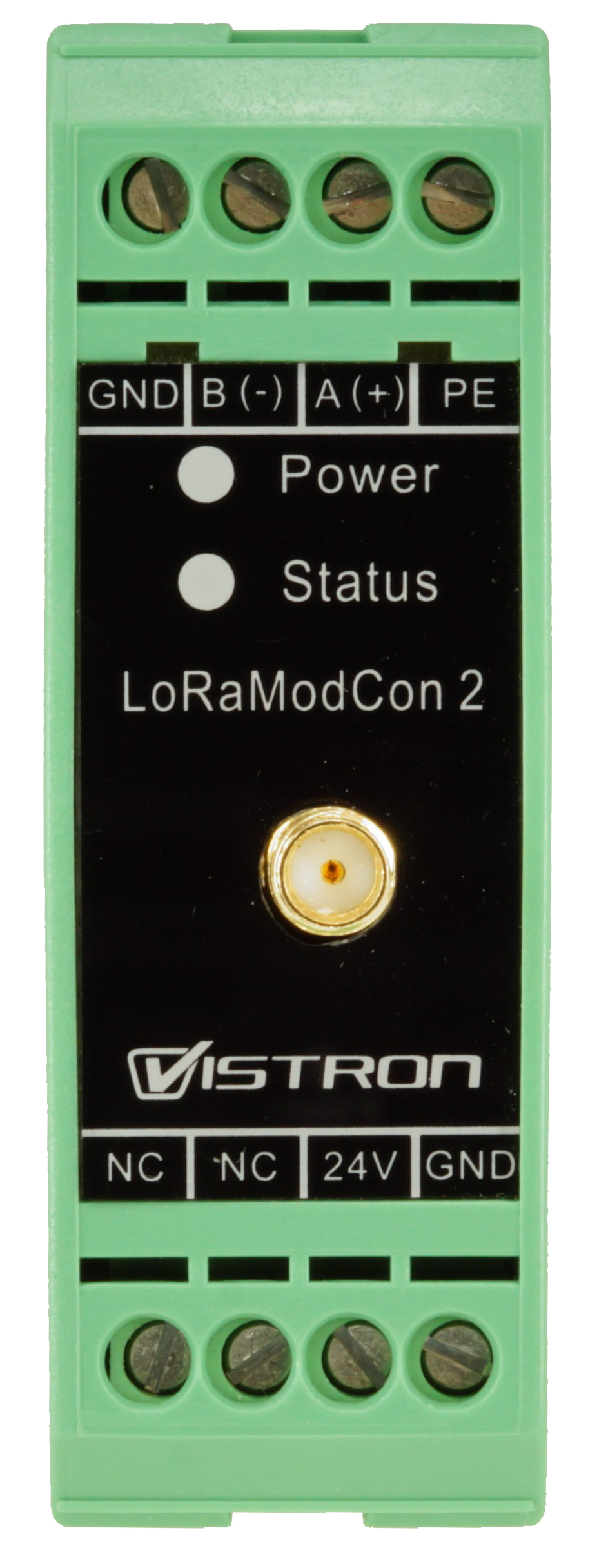 Front view with external antenna