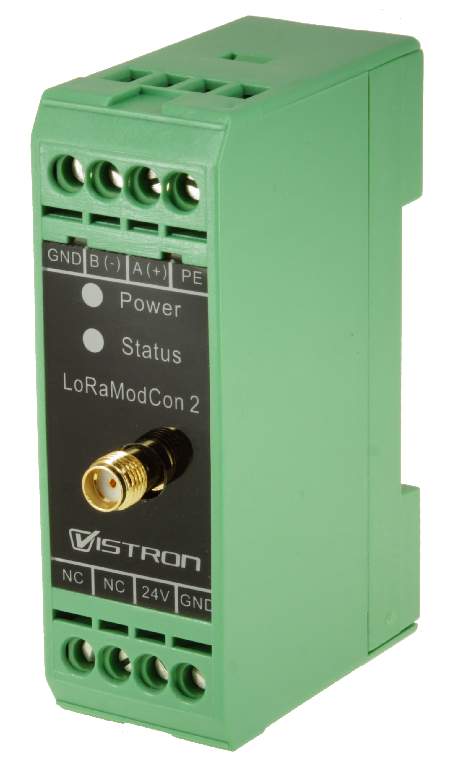 Profile view with external antenna